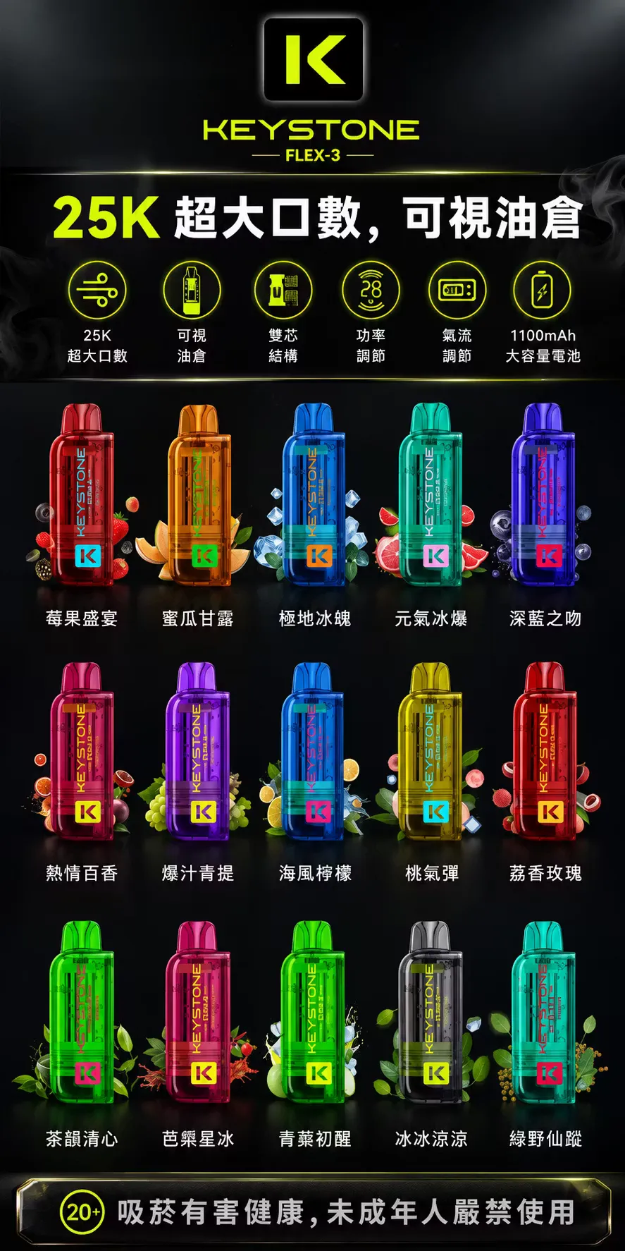 鑰石 FLEX-3 煙彈 ϟ 真品保障